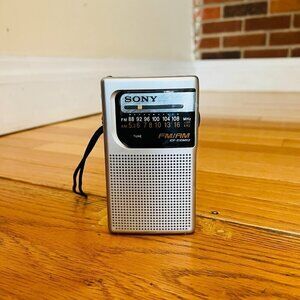 Sony's ICF-S10MK2 Pocket AM/FM Radio (tested & works) w Folding Antenna & Strap